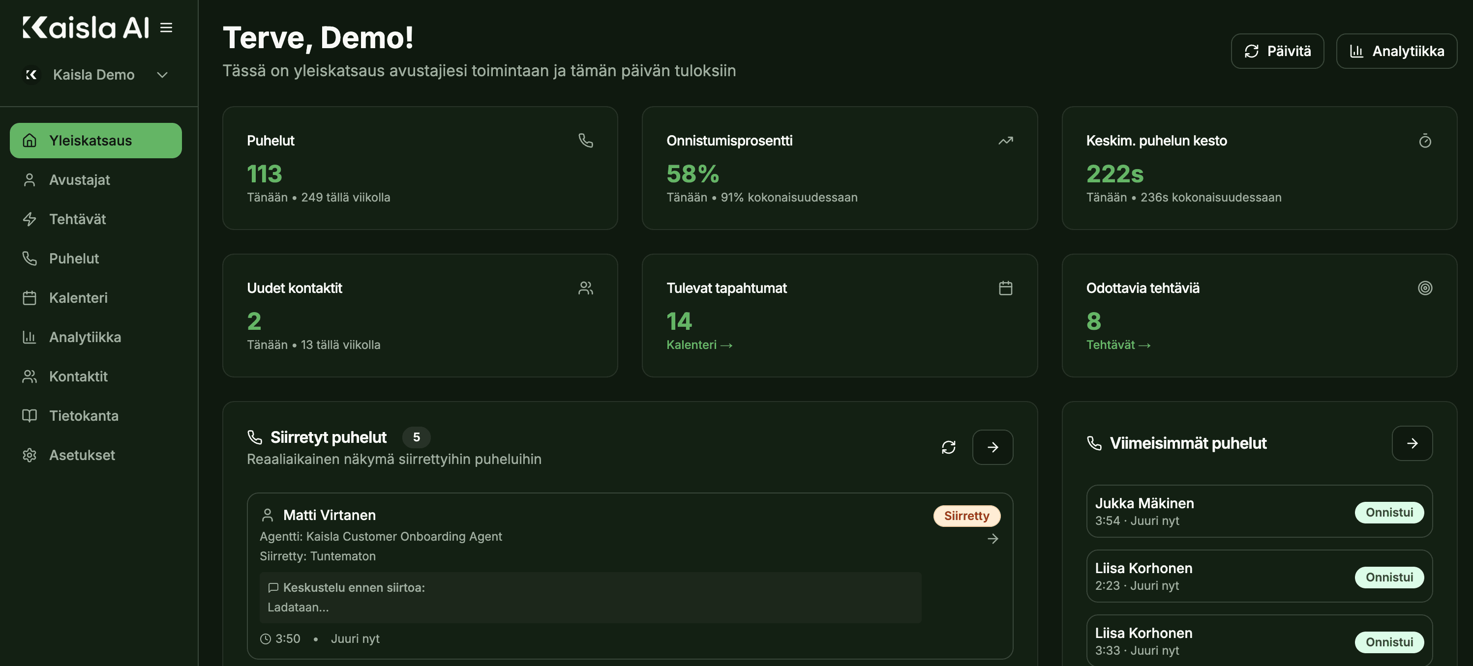 Kaisla Dashboard